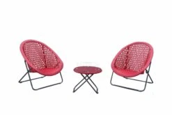 TOBS Garden Bistro Set - Chilli Red