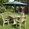 Churnet Valley Ergo 4 Seat Table Set - 4 X Chairs