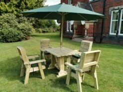 Churnet Valley Ergo 4 Seat Table Set - 4 X Chairs