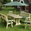 Churnet Valley Ergo 8 Seat Table Set - 2 X Chairs & 2 X 3-Seater Benches