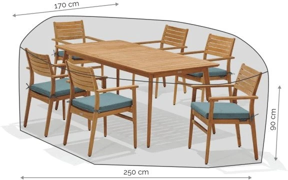 Lifestyle Garden 6 Seater Dining Set Cover - Image 2