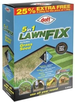 Doff 5 In 1 Lawn Fix + Grass Seed 2.25Kg